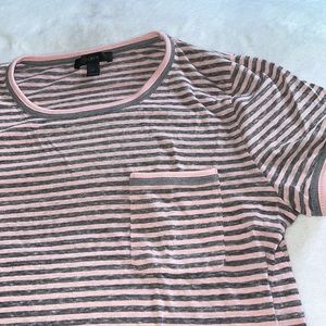 J. Crew Striped One Pocket Tee